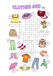 English Worksheet: Clothes and ... (3/3) (easy)