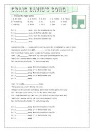 English Worksheet: SONG 