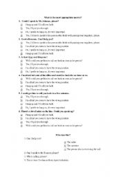 English Worksheet: Telephone language