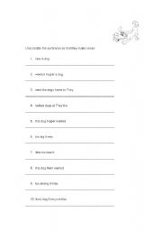 English Worksheet: A new dog