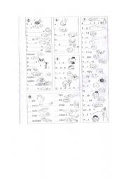 English worksheet: vocabulary