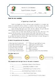 Revision worksheet (Daily Routine) (1/2)