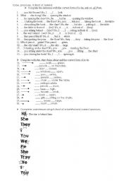 English worksheet: to be and pronouns