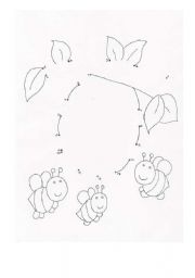 English Worksheet: Beehive Dot to Dot