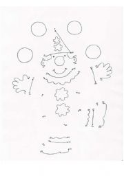 English Worksheet: Clown Dot to Dot