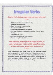 English worksheet: Irregular Verbs