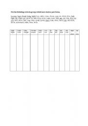 English worksheet: Irregular Past Participles - A-Help-in-Remembering Exercise