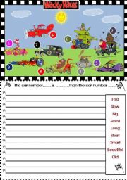 Wacky races- COMPARATIVES