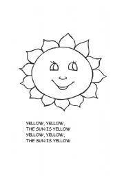 English Worksheet: Colour the sun