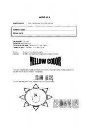 English Worksheet: LEARNING YELLOW COLOR!!