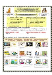 English Worksheet: Present Simple and Present Continuous