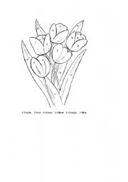 English worksheet: Flowers for mummy