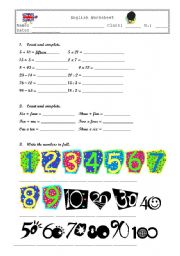 English Worksheet: Cardinal Numbers