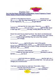 English worksheet: Grammar Test