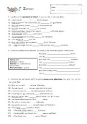 English Worksheet: Simple exercises with to be