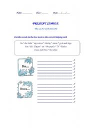 English Worksheet: Forming Yes&No questions in the Present simple