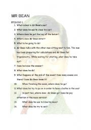 English Worksheet: Mr Bean Episode 1