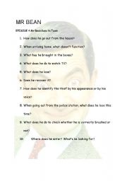 English worksheet: Mr Bean episode 4