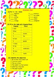 English Worksheet: Mixed Grammar