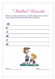 English Worksheet: Mothers Day 3:5