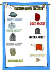 English worksheet: learning about clothes