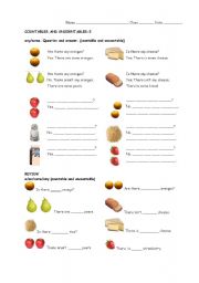 English Worksheet: any/some-3