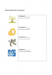 English Worksheet: Weather