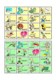 BINGO OF IRREGULAR VERBS (2 OF 9)