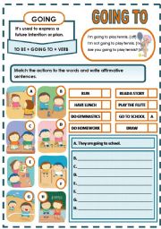 English Worksheet: FUTURE - GOING TO