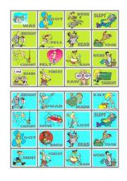 English Worksheet: BINGO OF IRREGULAR VERBS (7 of 9)