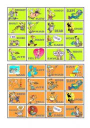 English Worksheet: BINGO OF IRREGULAR VERBS (9 of 9)