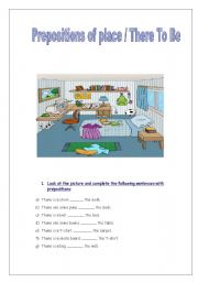 English Worksheet: Prepositions of place