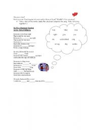 English Worksheet: Love song