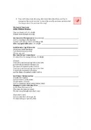 English Worksheet: Love song-part 2