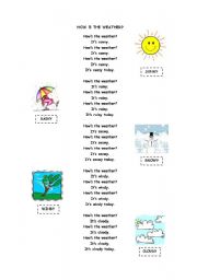 English worksheet: Weather! :)