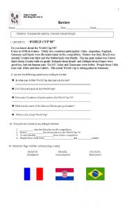 English worksheet: Listening Review in Past Tense