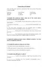 English Worksheet: Connectors of contrast