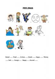 English worksheet: Build up your vocabulary - Feelings