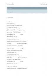 English worksheet: Westlife - First Conditional