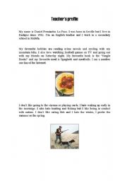 English Worksheet: Teachers profile