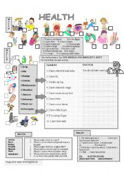 English Worksheet: HEALTH 