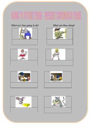English Worksheet: Going to Future Tense- Present Continuous Tense