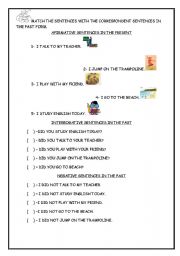 English worksheet: PAST SIMPLE FOR KIDS