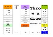 English worksheet: Throw a dice gameboard