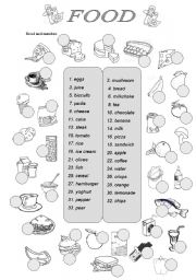 English Worksheet: Food vocabulary