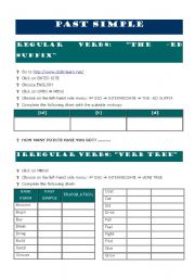 English worksheet: Past Simple: Regular & Irregular Verbs