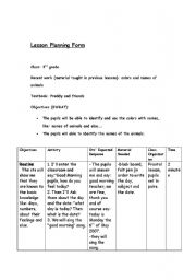 English Worksheet: a useful lesson plan