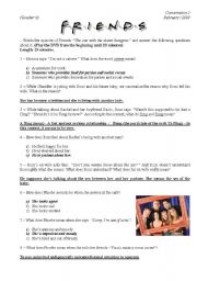 English Worksheet: Friends - The one with the dozen lasagnas  Season 1 (Teachers)