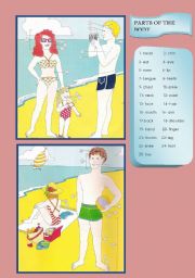 English Worksheet: PARTS OF THE BODY