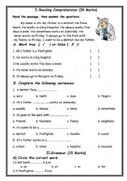 English Worksheet: test